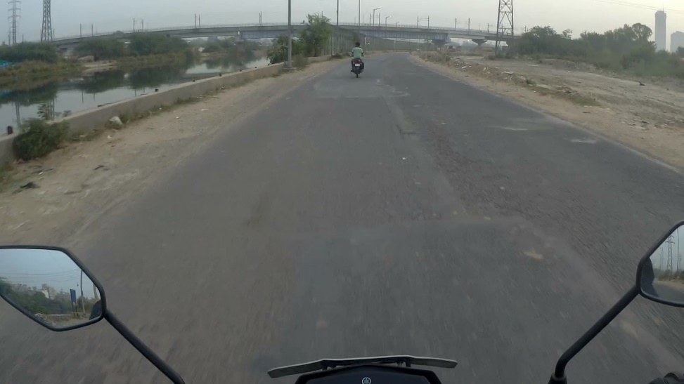 Riding along the Agra Canal