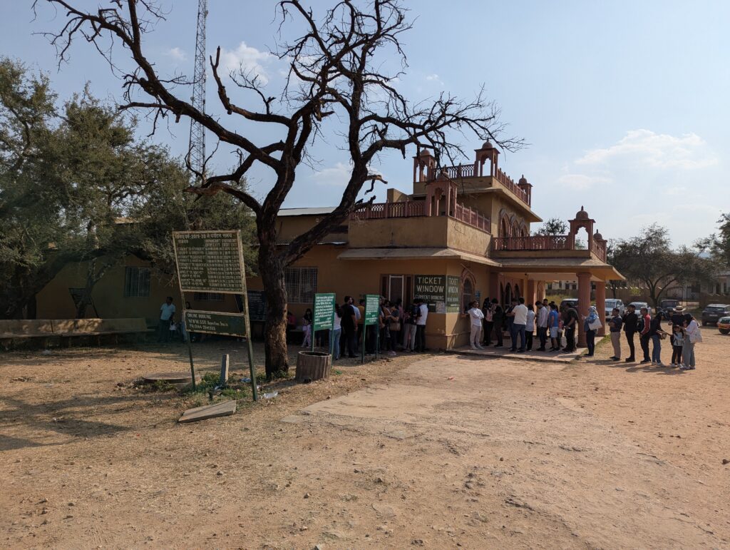 Booking confirmation counter at Sariska Tiger Reserve