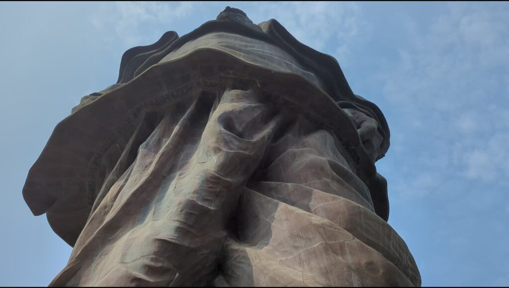 From the foot of the statue