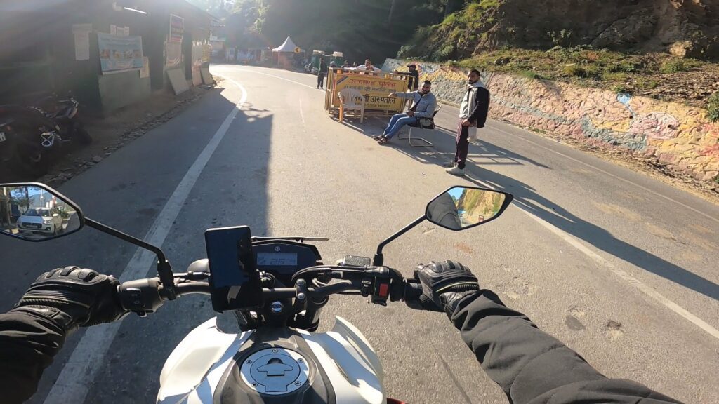 Yatra registration checkpoint at Barkot