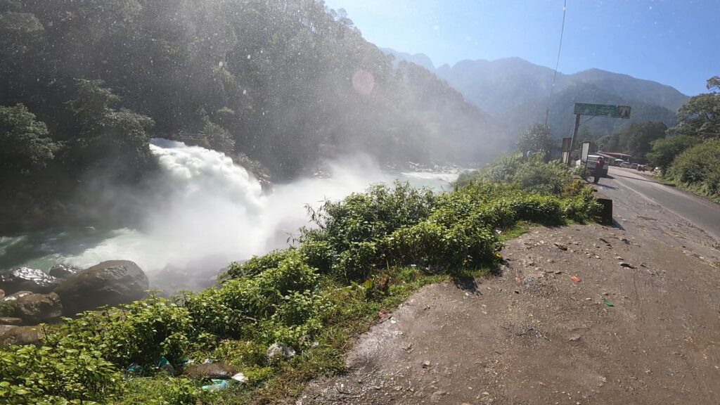 Water outlet from Malari Dam nearby